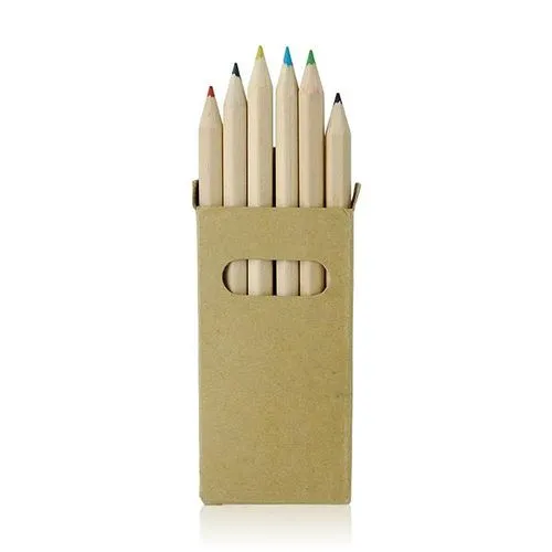 Set de 6 Crayons de Couleur Personnalisables en Boîte Carton