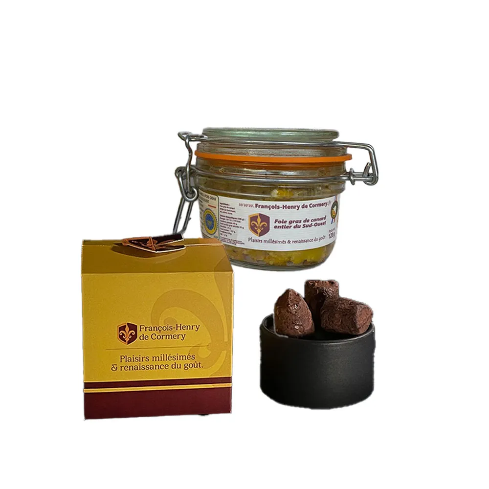 Coffret Gastronomique Prestige Foie Gras et Truffes au Chocolat