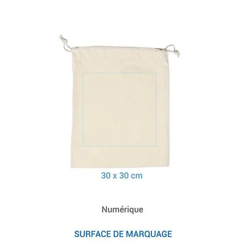 Pochon coton BIO FIDJI XL 155 - écru