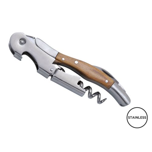 Tire-bouchon Sommelier Double Levier Bois d'Olivier - Coffret Cadeau