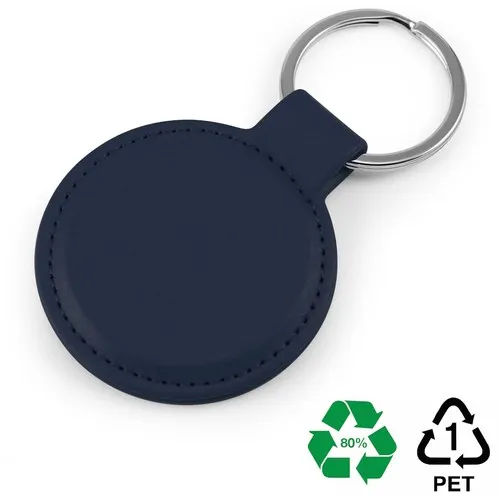 Porte-clés rond en rPET recyclé personnalisable - Éco-responsable