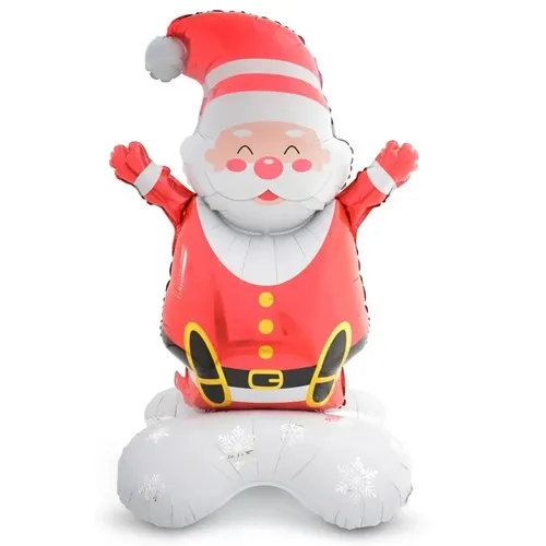 Ballon Père Noël Gonflable sur Pieds 110 cm - Personnalisable