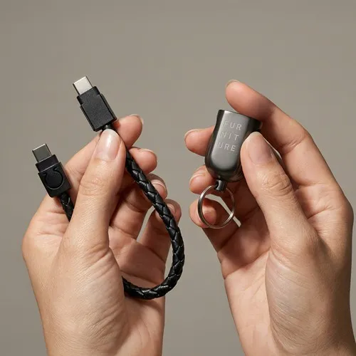 Câble de Charge Type-C avec Porte-Clés Personnalisable