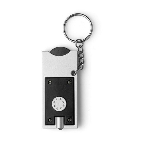 Porte-clés Jeton Chariot avec Lampe LED - Objet Publicitaire 3 en 1