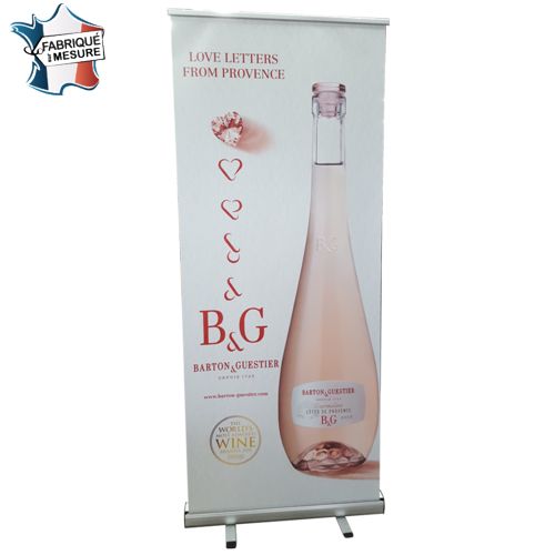 Roll-up personnalisé Made in France - Enrouleur publicitaire pro