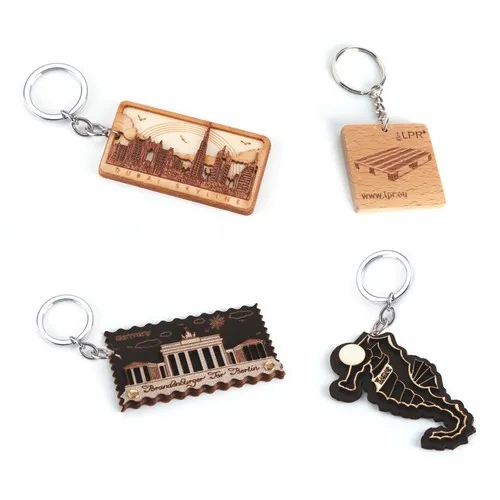 Porte-clés en Bois Personnalisés - Objet Publicitaire Écologique