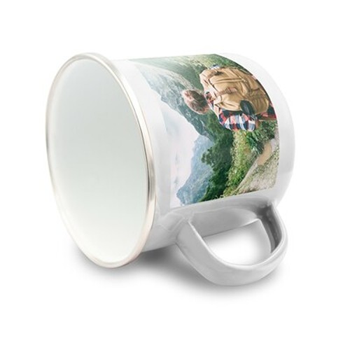 Mug Émaillé Personnalisable 360 ml - Style Vintage Authentique