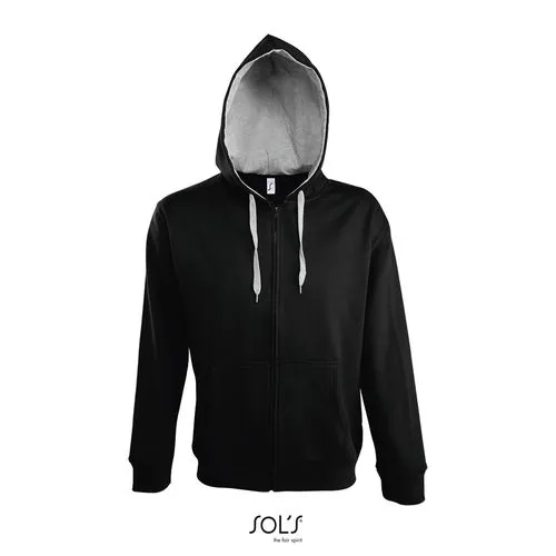 Veste zippée bicolore à capuche personnalisable - Communication B2B