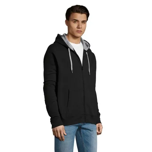 Veste zippée bicolore à capuche personnalisable - Communication B2B