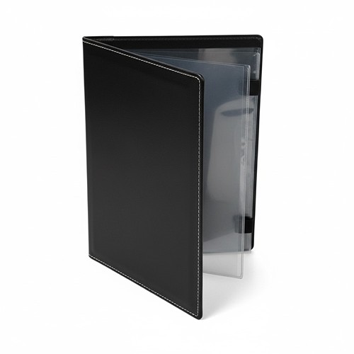 Porte-Menu A4 en Cuir Personnalisable - Recto Verso
