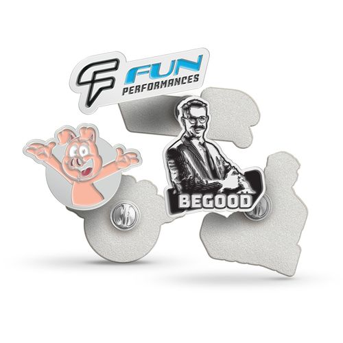 Pin's Zamac Émail Posé Personnalisable - Finition Nickel Brillant