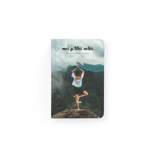 NOTEBOOK DOS CARRE COLLE - MIDI 150 x 210 mm - COUVERTURE 380g SATIMAT AVEC PELLICULAGE BRILLANT PAGES 1 ET 4 - BLOC INTERIEUR DE 96 PAGES 80g OFFSET SANS IMPRESSION - COINS DROITS