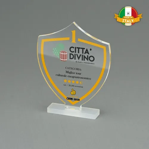 Trophée Plexiglass Personnalisable avec Base Lumineuse