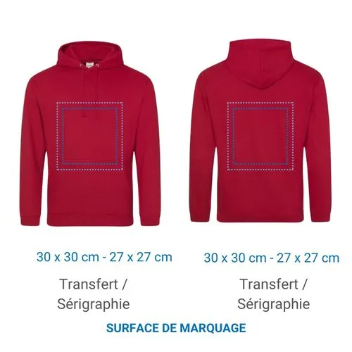 Sweat à capuche COLLEGE HOODIE - Blanc 3XL