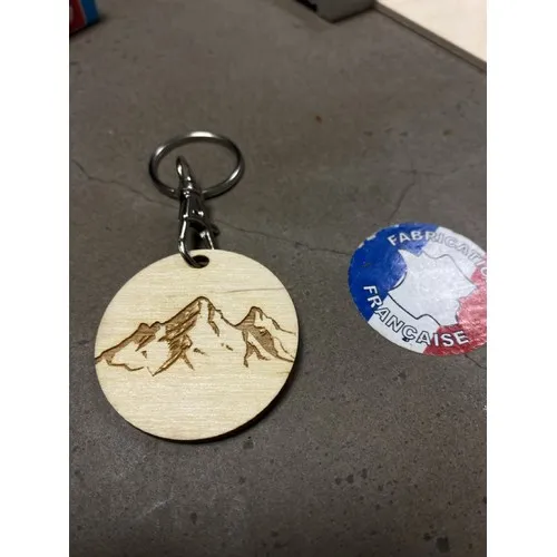 Porte-clés en peuplier français personnalisable - Fabrication solidaire
