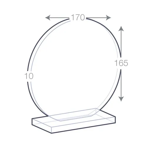 Trophée Rond en Verre sur Socle avec Personnalisation - Coffret Cadeau
