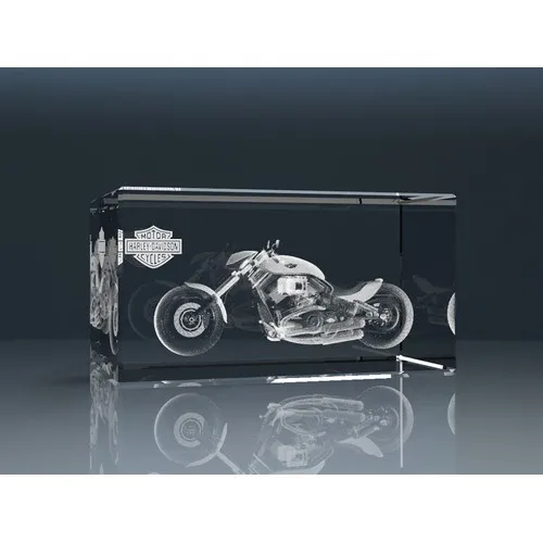 Bloc de Verre Optique Personnalisable 160x80x80mm avec Gravure 3D