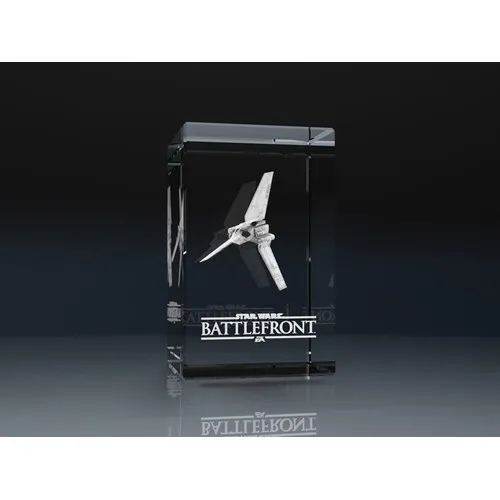 Bloc de Verre Optique Personnalisable 160x80x80mm avec Gravure 3D