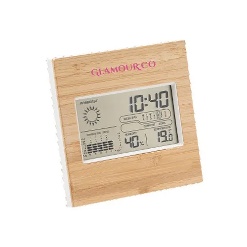 Station Météo Bambou Personnalisable - Capteurs Température & Humidité