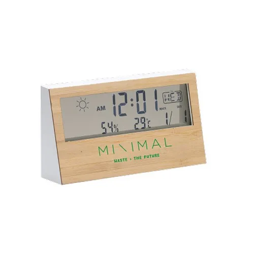 Station Météo Bambou Personnalisable - Capteurs Température & Humidité