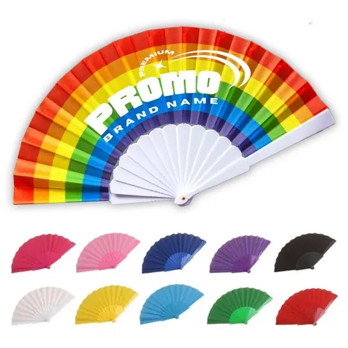 Éventail Pliable Personnalisable en Papier et Bambou