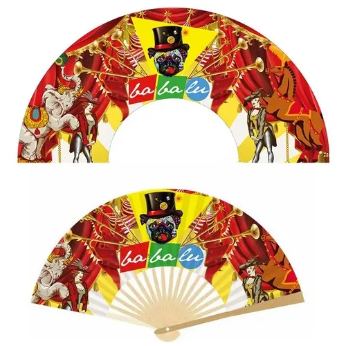 Éventail Pliable Personnalisable en Papier et Bambou