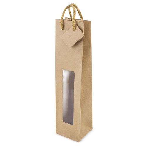 Coffret Carton Kraft 3 Bouteilles avec Fenêtre Personnalisable