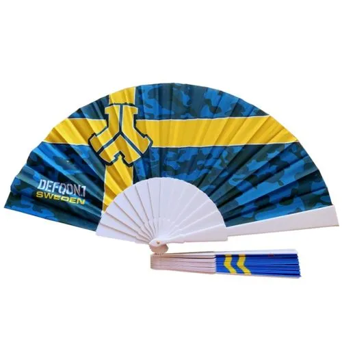 Anneau avec chaînette argenté personnalisable pour éventails publicitaires