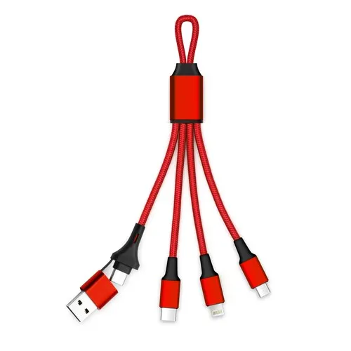 Câble de charge 5 en 1 Mini CM--5088 Rouge