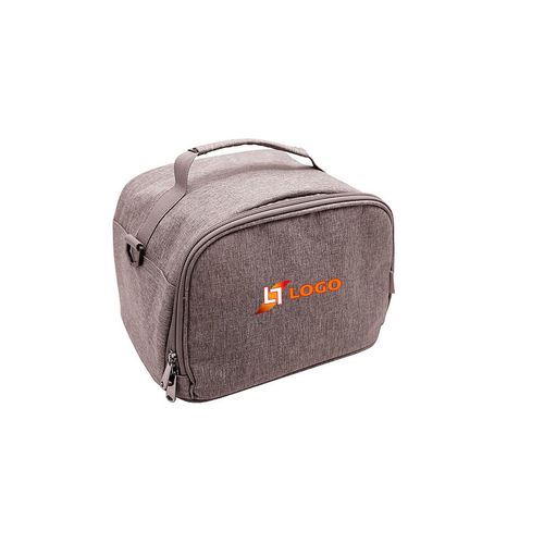 Sac isotherme lunch personnalisable en RPET recyclé gris chiné