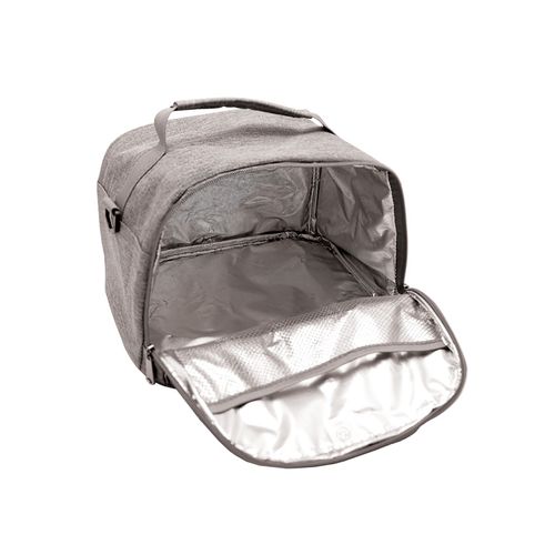 Sac isotherme lunch personnalisable en RPET recyclé gris chiné