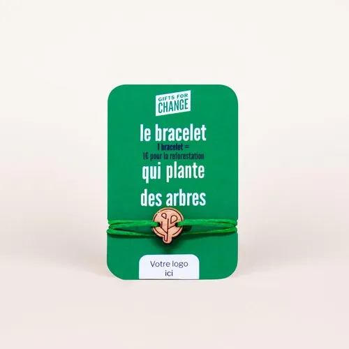 Bracelet Solidaire Forêt en Bois - Made in France & Éco-responsable