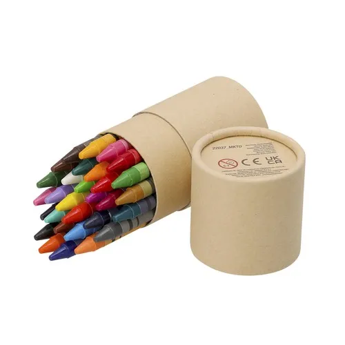 Set 30 Crayons de Couleur en Étui Carton Recyclé Personnalisable