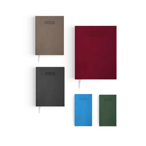 AGENDA EMBOITE PREMIUM 2026 - MINI 90 x 165 mm - COUVERTURE ANTHRACITE - SANS MARQUAGE