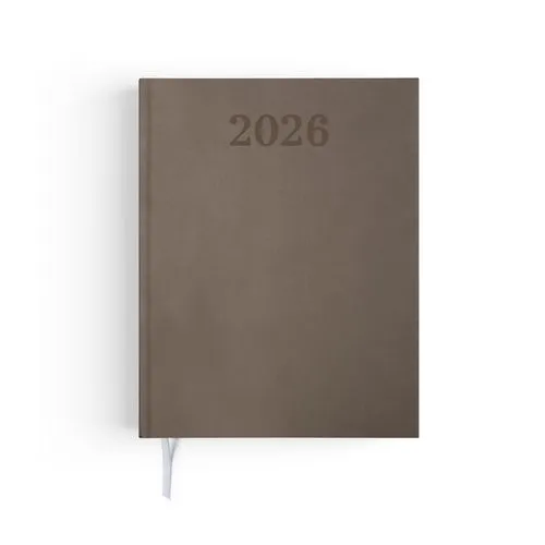 AGENDA EMBOITE PREMIUM 2026 - MINI 90 x 165 mm - COUVERTURE ANTHRACITE - SANS MARQUAGE