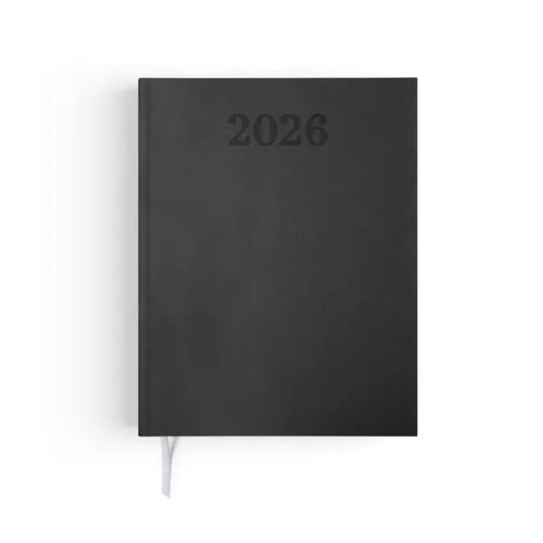 AGENDA EMBOITE PREMIUM 2026 - MINI 90 x 165 mm - COUVERTURE ANTHRACITE - SANS MARQUAGE
