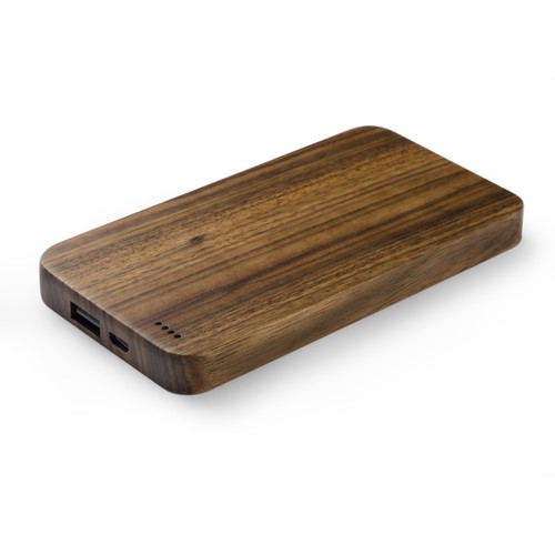 Powerbank Bois 4000 mAh - Batterie Externe Écologique Personnalisable