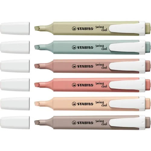 Surligneur plat NatureCOLORS personnalisable - Couleurs terreuses