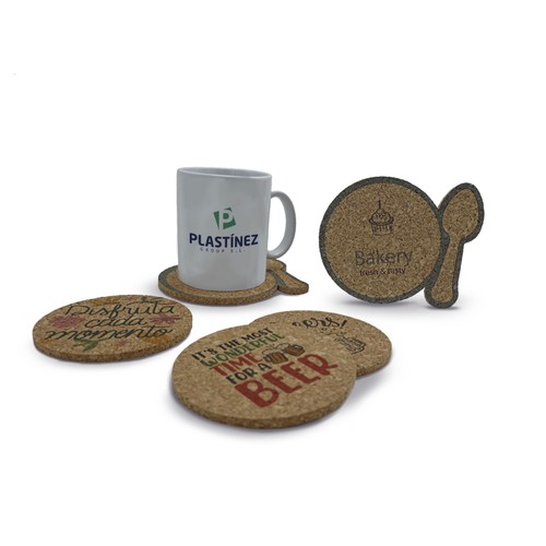 Dessous de verre en liège personnalisables - 100% écologique
