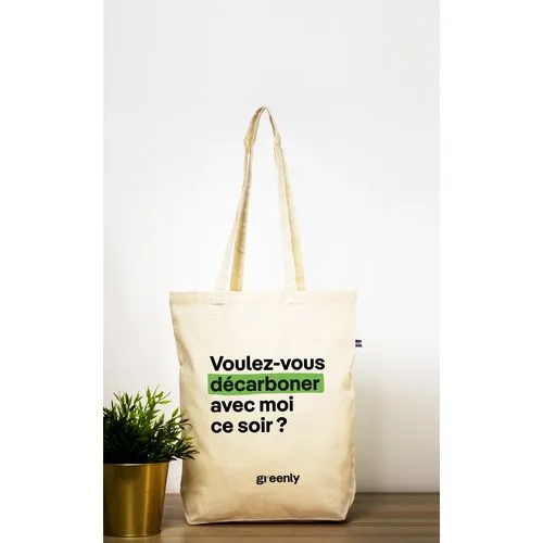 Sac Coton Bio Naturel Soufflet - Anses Longues - Fabrication Française