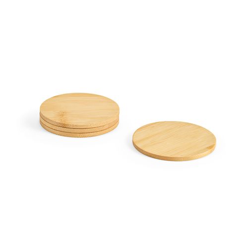 Set de 4 Sous-verres en Bambou Personnalisables - Gravure Laser