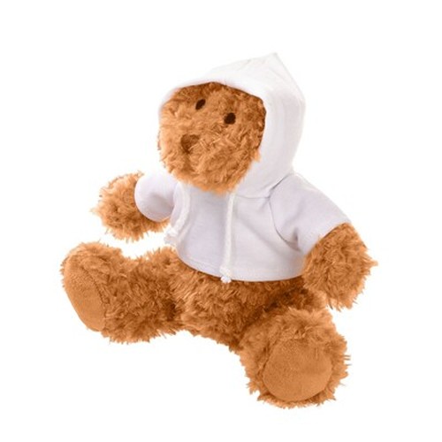 Ours en Peluche Personnalisable avec Pull Sérigraphié - 21 cm