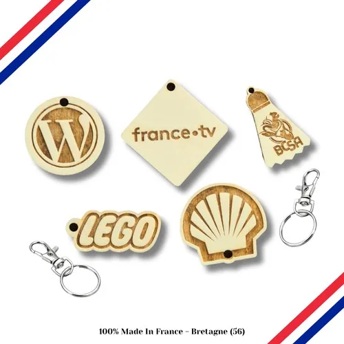 Porte-clés Bois Personnalisé – Fabrication Française PEFC