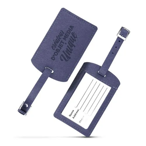 ÉTIQUETTE À BAGAGE SIMILICUIR- MADE IN FRANCE