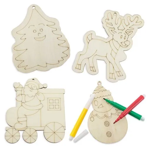 SET EN BOIS "HAPPY CHRISMAS" (4 PCS)