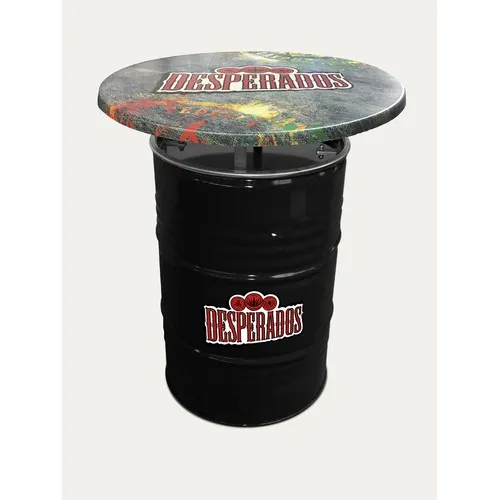 Table Baril Personnalisable Full Colour - Plateau 80 cm