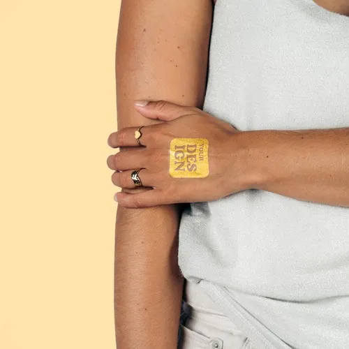 Tatouage Éphémère Métallique Personnalisé 148x105mm