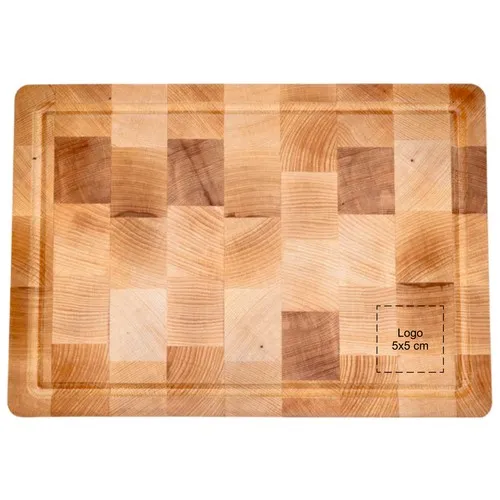 Billot hêtre personnalisable avec poignées 36x26 cm