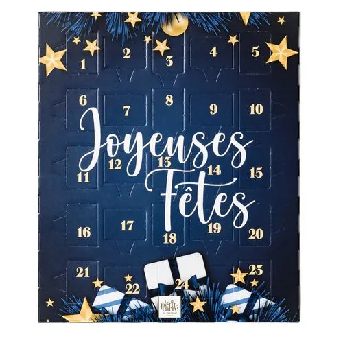 Calendrier de l'Avent Chocolat au Lait 125g Personnalisable