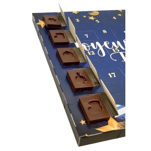 Calendrier de l'Avent Chocolat au Lait 125g Personnalisable
